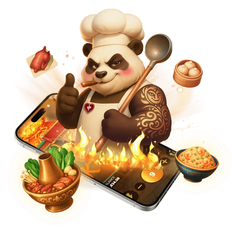 Lucky Panda Chef Character Art